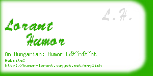 lorant humor business card